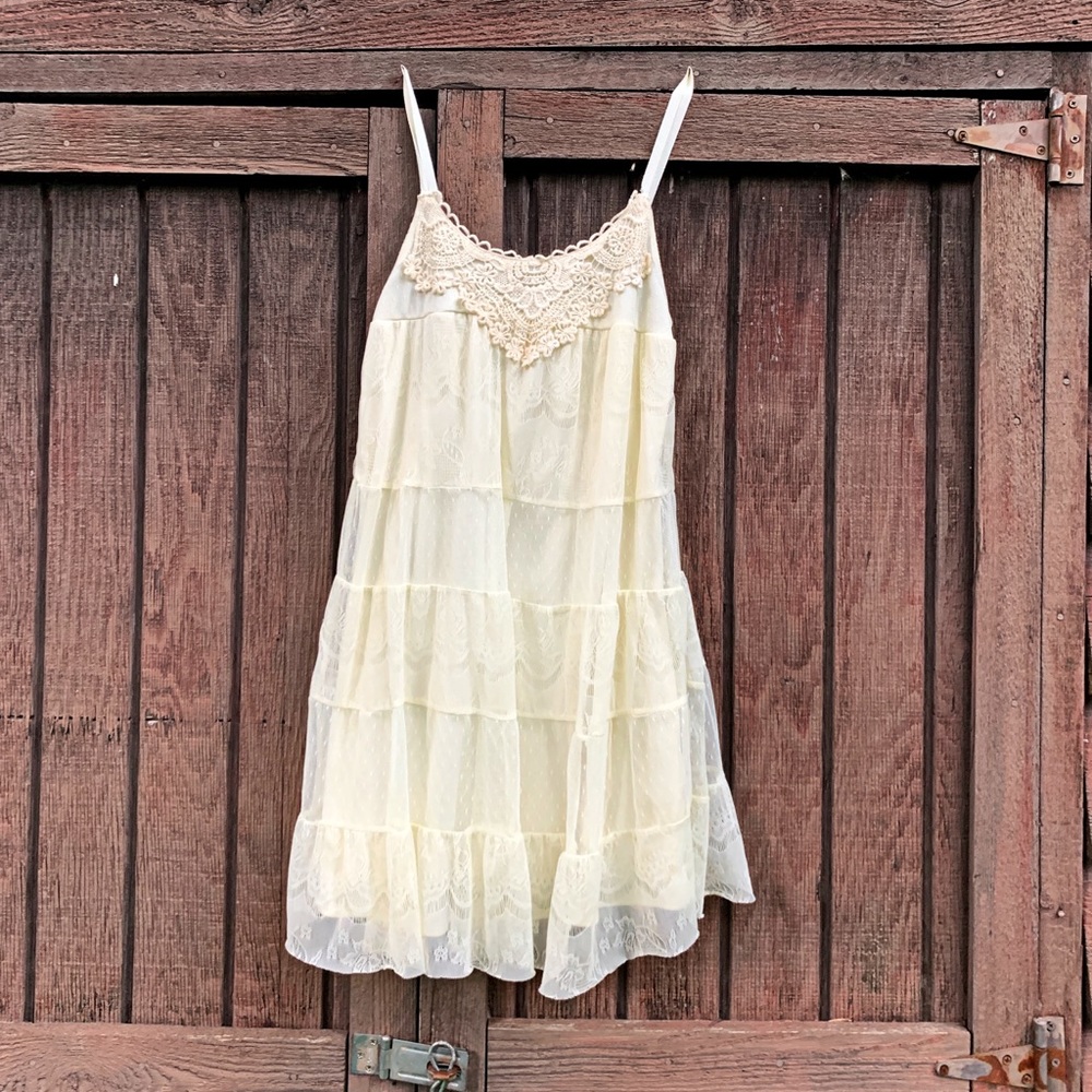 Mini cream dress